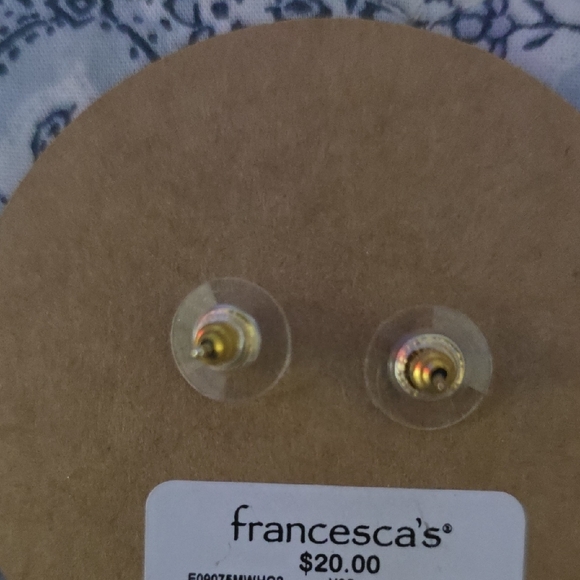 Francesca's Collections Gold Snowflake Earrings - Picture 6 of 9